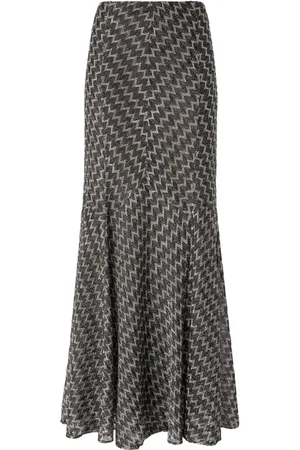 Missoni Zigzag lamé flared maxi skirt