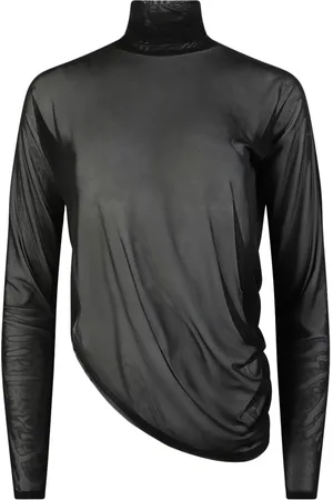 RTA Lei mesh turtleneck top