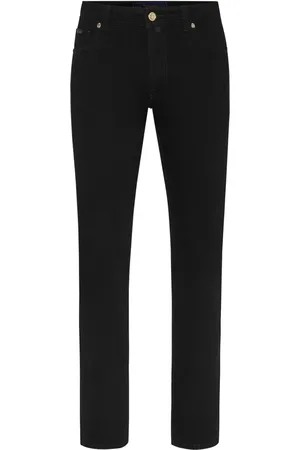 BILLIONAIRE Logo-appliqué straight-leg jeans