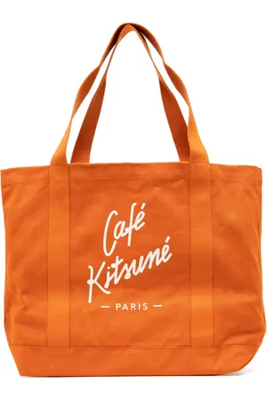Café Kitsuné Logo print canvas tote bag