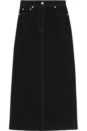 Ganni High-waisted corduroy skirt