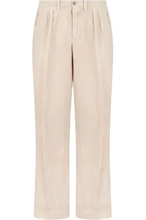 Boglioli Pleat-detail linen trousers