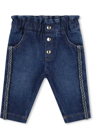 Chloé Logo-embroidered braided jeans