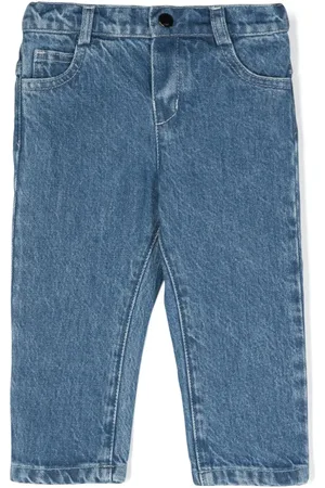 Fendi Logo-embroidered straight-leg jeans