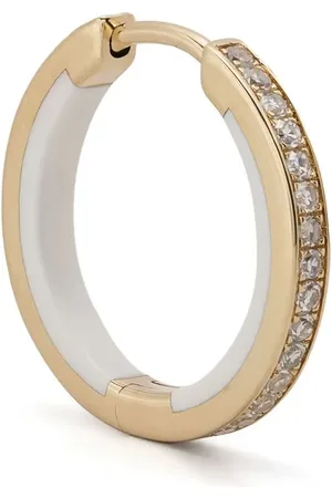 Maria Black 14K yellow diamond hoop earring