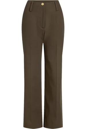 Patou Wide-leg gabardine trousers