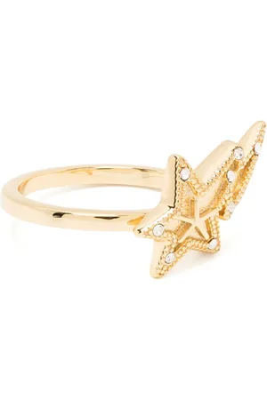 BAPY Signature Star Bolt motif ring