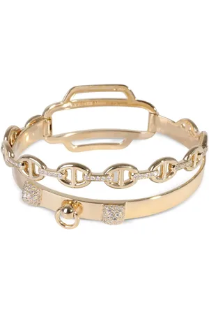 Hermès 18kt yellow Double Tour diamond bracelet