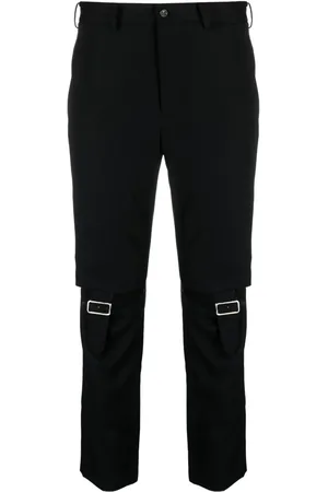 Comme des Garçons Cut-out buckle-detail skinny trousers