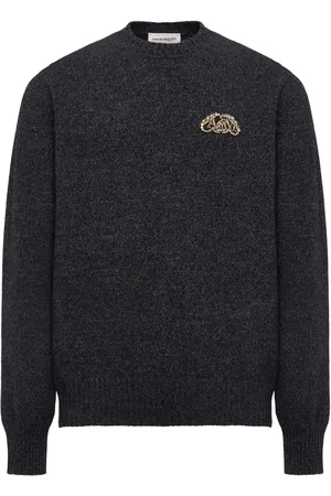 Alexander McQueen Seal logo-appliqué jumper