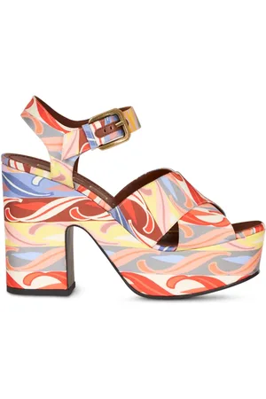 Etro 100mm summer-print leather sandals