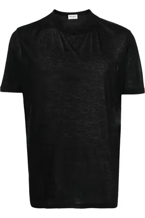 Saint Laurent Mélange-effect short-sleeves T-shirt