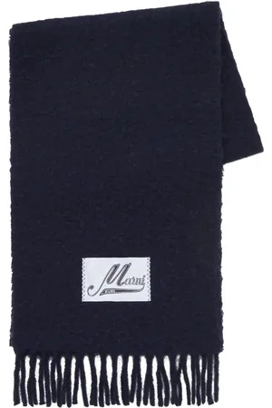 Marni Logo-appliqué alpaca scarf