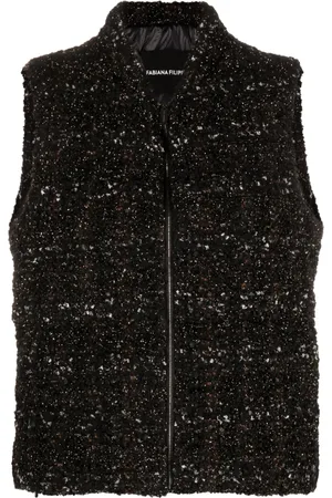 Fabiana Filippi Padded bouclé gilet