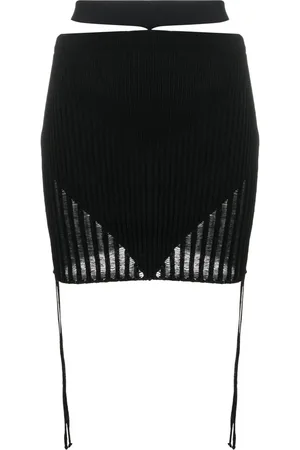 ANDREADAMO Ribbed-knit mini skirt