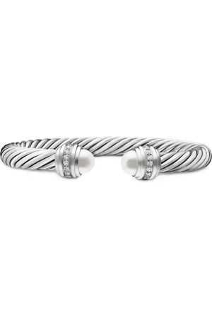 David Yurman Sterling Classic Cable diamond bracelet (7mm)