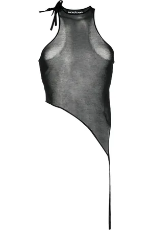 ANDREADAMO Asymmetric sheer tank top