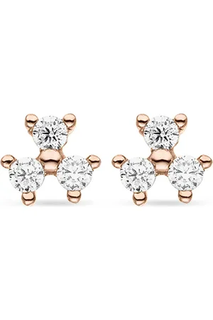 VEYNOU 14kt rose gold Fleur diamond stud earrings
