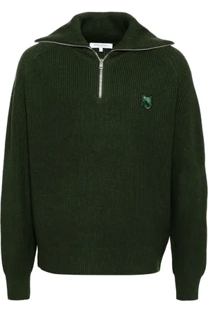 Maison Kitsuné Zip-collar jumper