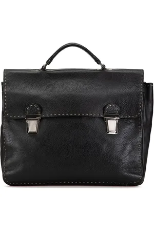 Fendi 2000-2010 Leather Selleria Briefcase business bag