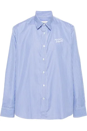 Maison Kitsuné Logo-embroidered cotton shirt