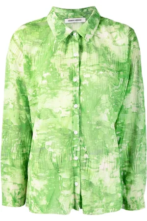 HENRIK VIBSKOV Printed plissé shirt