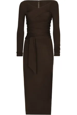 Dolce & Gabbana Wraparound wool midi dress