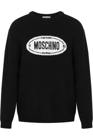 Moschino Logo-intarsia virgin-wool jumper
