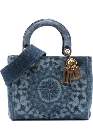 Dior 2021-2024 Medium Denim KaleiDiorscopic Lady Dior satchel