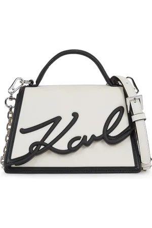 Karl Lagerfeld Signature leather top-handle bag