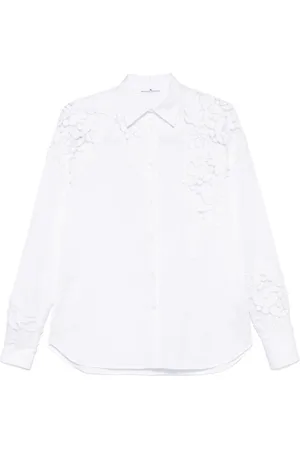 ERMANNO SCERVINO Floral-appliqué shirt