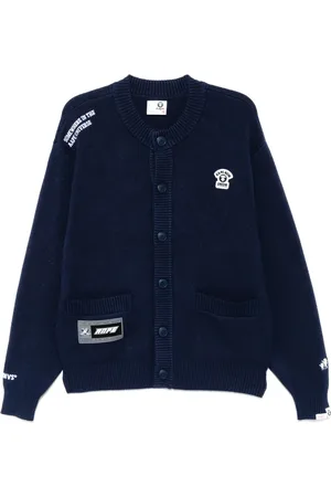 A Bathing Ape Moonface logo cardigan