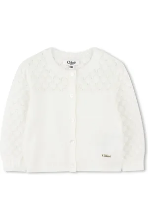 Chloé Logo-plaque knit cardigan