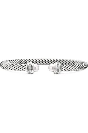 David Yurman Sterling Classic Cable diamond bracelet (5mm)