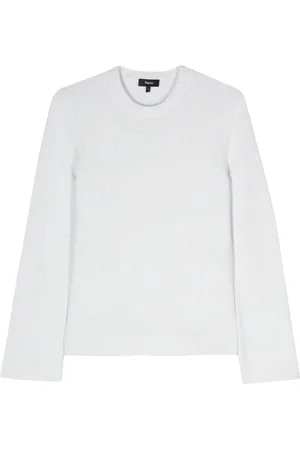 THEORY Long-sleeve bouclé jumper