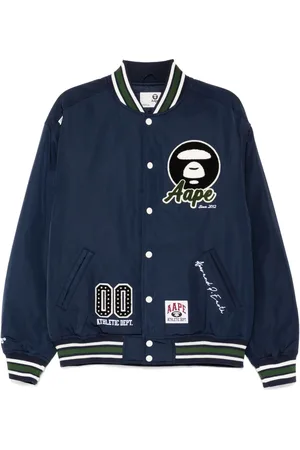 A Bathing Ape Moonface-logo bomber jacket