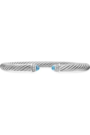 David Yurman Sterling Classic Cable diamond bracelet (5mm)