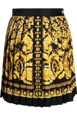 VERSACE Barocco-print pleated skirt