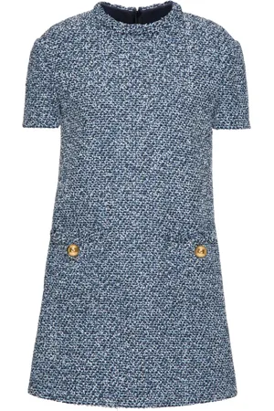 VALENTINO GARAVANI Short-sleeve tweed minidress