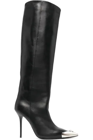 Philipp Plein 110mm skull-detail leather boots