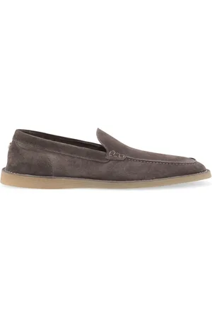 Dolce & Gabbana DG-plaque suede loafers