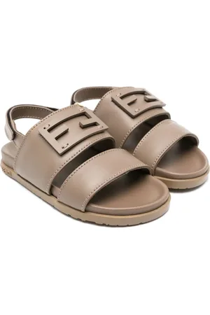 Fendi Logo-appliqué touch-strap sandals