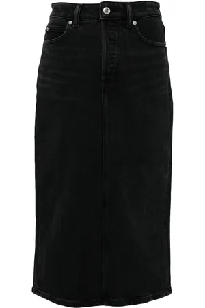 Alexander Wang Appliqué denim midi skirt