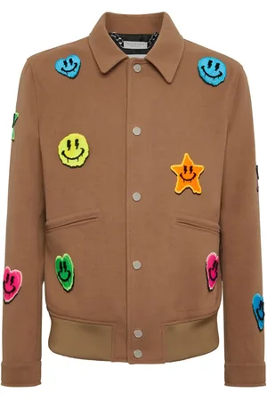 Philipp Plein Smiley face-appliquéd shirt jacket
