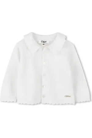 Chloé Logo-plaque knit cardigan
