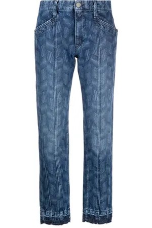 Marant Etoile Sulanoa graphic-print straight-leg jeans