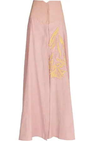 Silvia Tcherassi Modena embroidered-floral maxi skirt