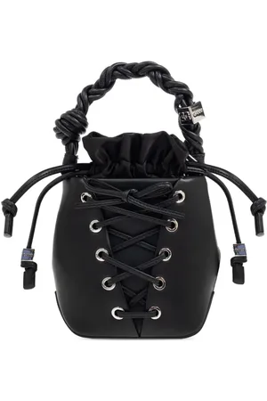 Ganni Recycled-leather tote bag