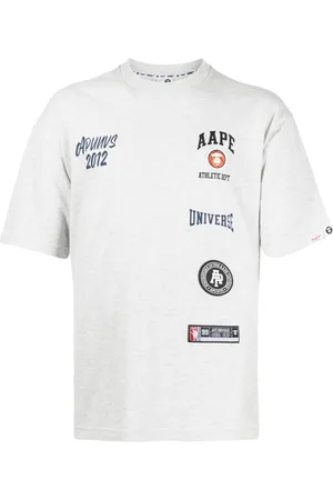 A Bathing Ape Collegial-print cotton T-shirt