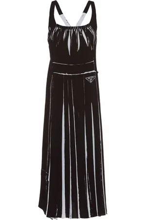 Prada Sleeveless printed sablé dress